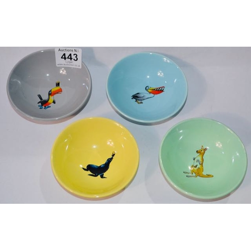 443 - Set of 4 Wade Regicor Guinness Animal 'Peanut of Bon Bon' Dish c1961 - Appx 4