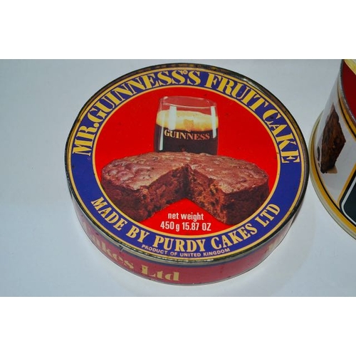 460 - Decorative Mr Guinness Fruit Cake Tin x2