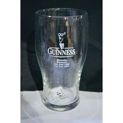 463 - 6x Guinness Pint Glass - Incl Bloomsday Centenary, Enigma, Premiership, Extra Cold