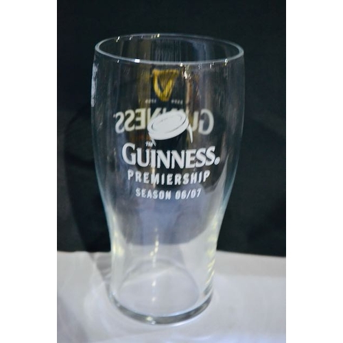 463 - 6x Guinness Pint Glass - Incl Bloomsday Centenary, Enigma, Premiership, Extra Cold