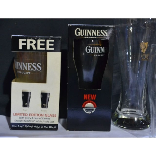 464 - 7x Guinness Pint Glass Incl - St James Gate, Export, Extra Cold