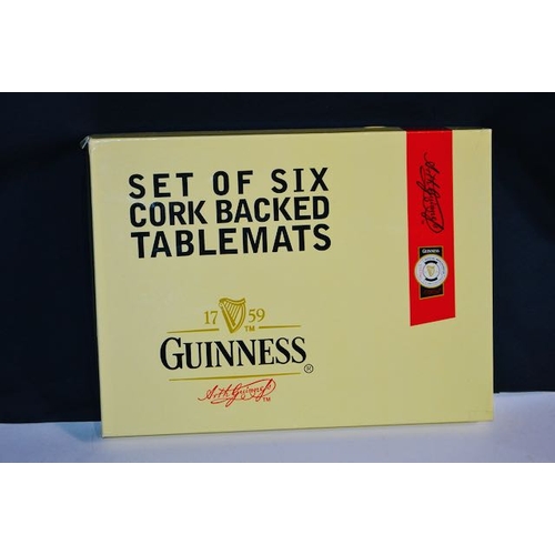 474 - Set of 6 Guinness Cork Back Table Mats