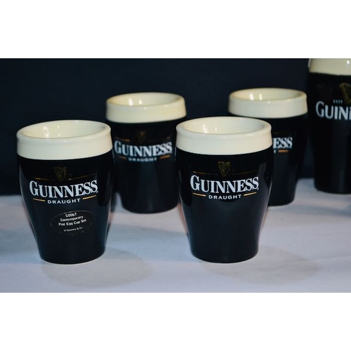 476 - Guinness Contemporary Pint Toast Rack, Set of 4 Egg Cups + Salt & Pepper Pint