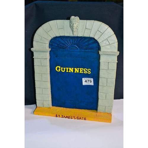 479 - St James Gate Guinness Door Statue - Appx 11x12