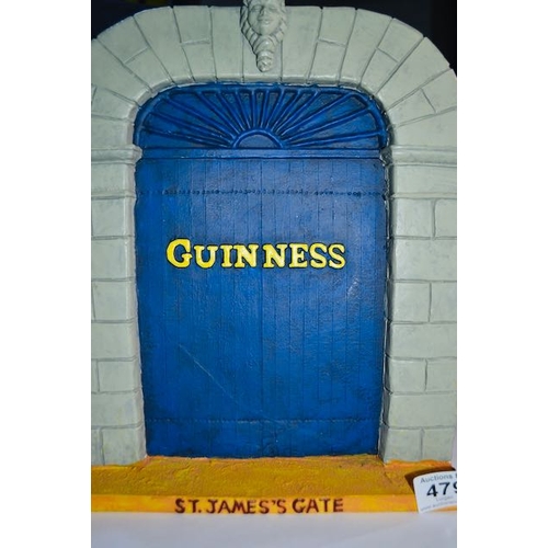 479 - St James Gate Guinness Door Statue - Appx 11x12