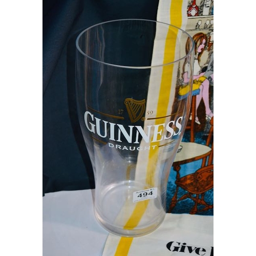 494 - Extra Large Guinness Pint Glass - 13x6