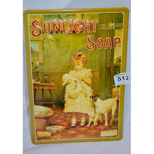 512 - Sunlight Soap Metal Advertising