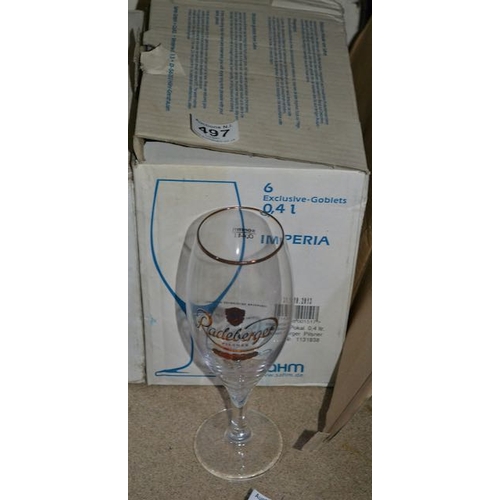 497 - Box of 6x Radeberger Goblet