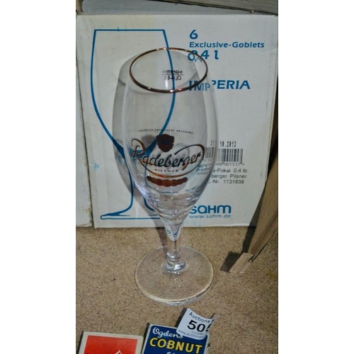 497 - Box of 6x Radeberger Goblet