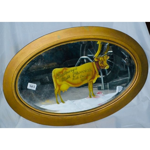 503 - Cadburys Cow Mirror - 70x18