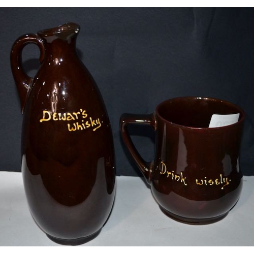 520 - Royal Doulton De War's Whisky Jug + Mug