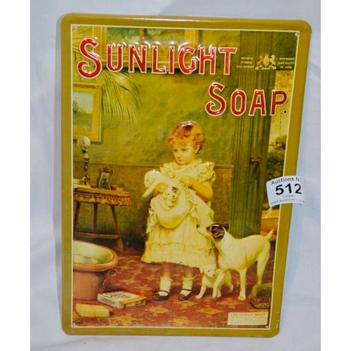 512 - Sunlight Soap Metal Advertising