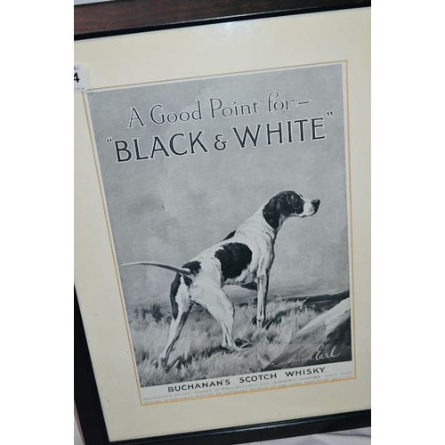 514 - A Good Point for 'Black & White' Buchanan's Scotch Whiskey Framed Print