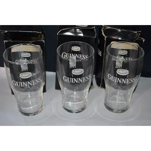 518 - 3x Boxed Guinness 1999 Rugby Pint Glass