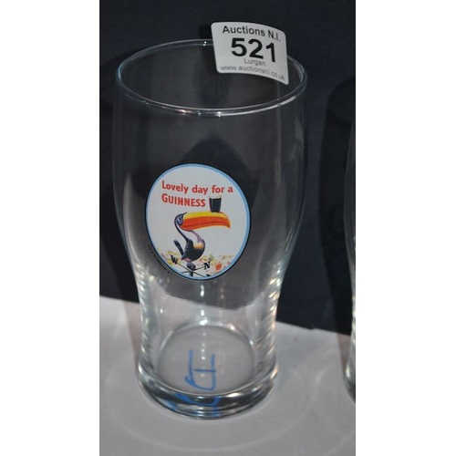 521 - Guinness Pint Glass x2