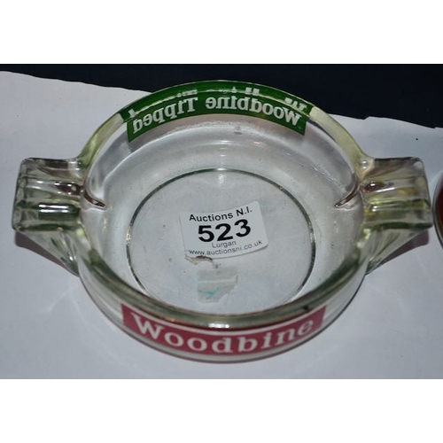 523 - Woodbine Cigarettes Ashtray x2