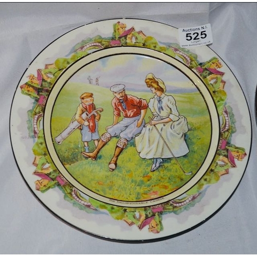 525 - Pair of Bridgwood & Sons Golfing Plates