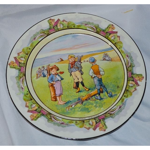 525 - Pair of Bridgwood & Sons Golfing Plates