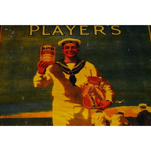 552 - Players Navy Mixture Advertising Sign - Appx 15x21