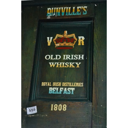 555 - Dunville's Old Irish Whisky Advertising Board - Appx 18x24