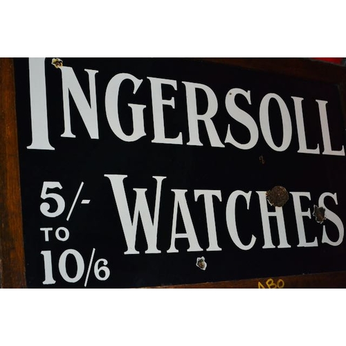 563 - Ingersoll Enamel Double Sided Sign - Appx 30