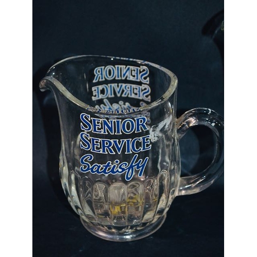 601 - Senior Service Glass Jug x2 - Gradated Sizes