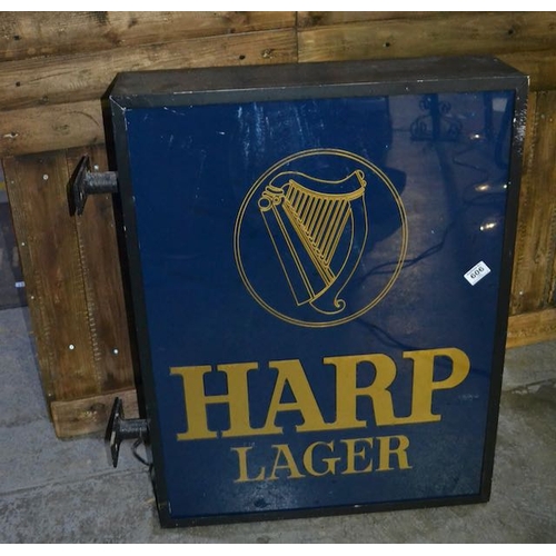 606 - Exterior Double Sided Harp Lager Light Box 24x32