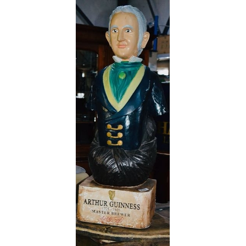 630 - Large Wooden Arthur Guinness Statue - Appx 36x12x10