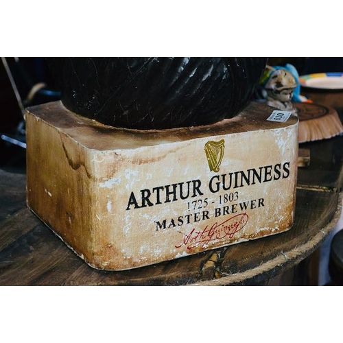 630 - Large Wooden Arthur Guinness Statue - Appx 36x12x10