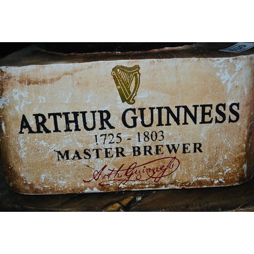 630 - Large Wooden Arthur Guinness Statue - Appx 36x12x10