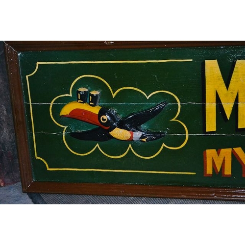 632 - My Goodness My Guinness Toucan Large Advertising Board - Appx 60x16