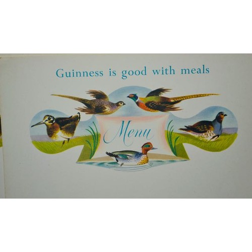 391 - 6x Guinness is Good with Meals Menu Printed by Sanders Philips - 8x10