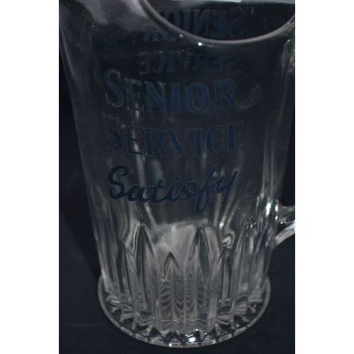 657 - Senior Service Satisfy Glass Jug