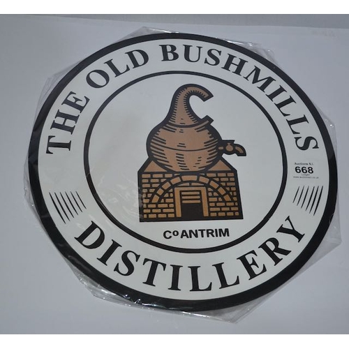 668 - Hand Painted The Old Bushmills Distillery Sign