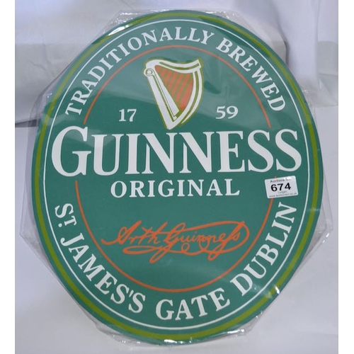 674 - Hand Painted Guinness Original St James's Gate Dublin Sign