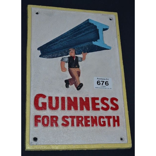 676 - Cast Guinness For Strength Sign