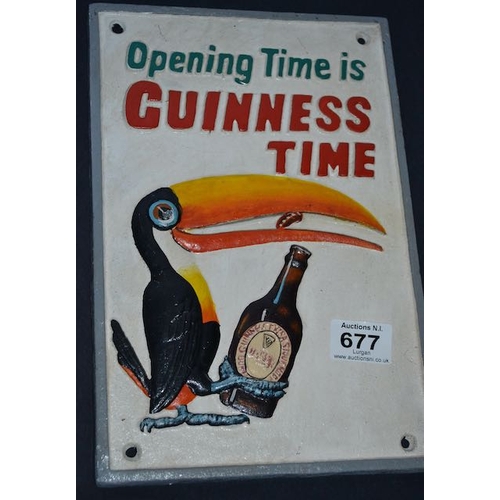 677 - Cast Opening Time Is Guinness Time Sign