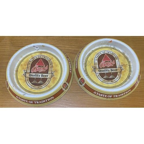 687 - Metal Bass Quality Beer Ashtray x2