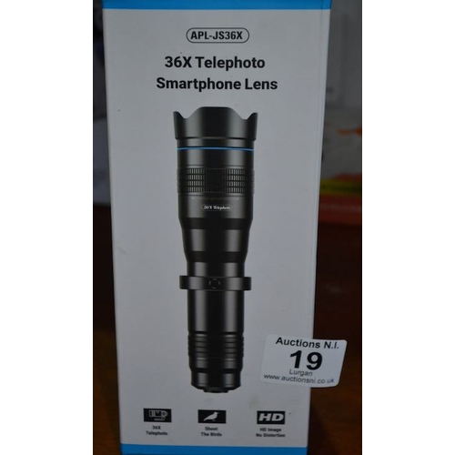 19 - Telephoto Smartphone Lens (36X) - Boxed