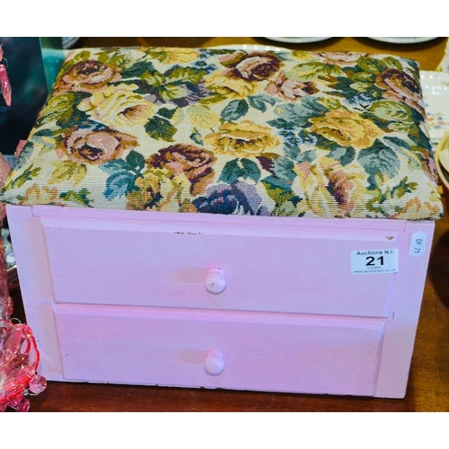 21 - 2 Drawer Storage Stool