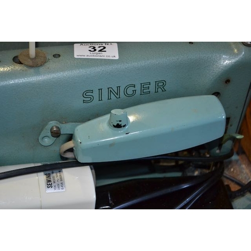 32 - Vintage Singer Sewing Machine In Case