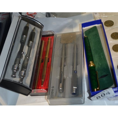 804 - 4 x Pen Sets Incl Parker