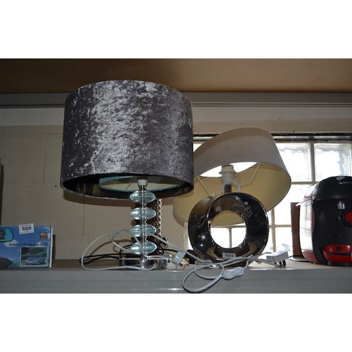 809 - 3 x Table Lamps + Extra Shade