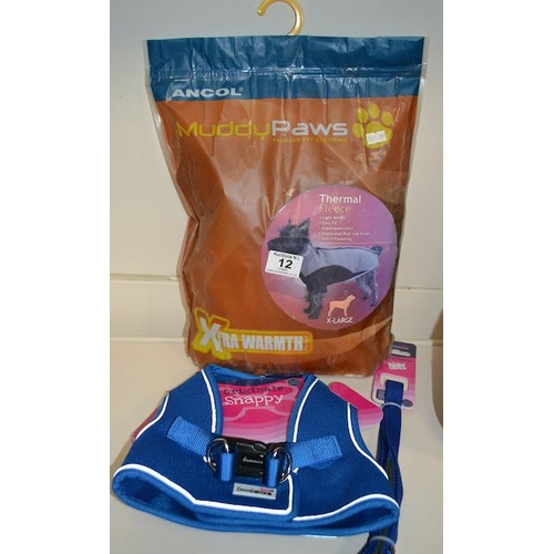 12 - Ancol Extra Warmth Thermal Fleece XL + Doodlebone Dog Harness & Lead RR £44