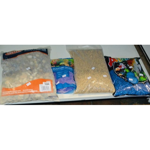 186 - 4 x Bags Of Aquarium Gravel