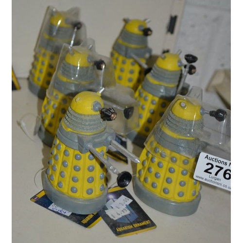 276 - 6 x Dalek Fish Tank ornaments