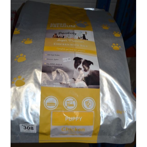 308 - Pawsitivity Super Premium Chicken With Rice Grain Free Puppy 6kg RRP £20