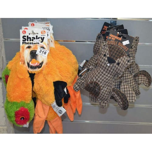 320 - Cuddly Buddy Dog Toy + Shaky Pheasant