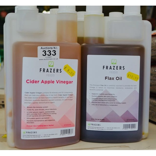 333 - Frazers 1L Flax Oil + 1L Frazers CIder Vinegar