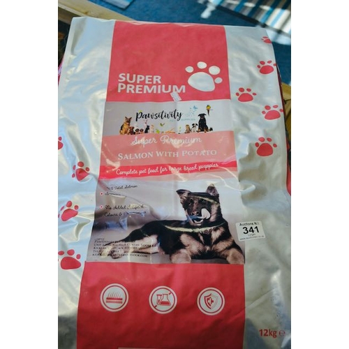 341 - Pawsitivity Super Premium Salmon With Potato Puppy Large Breed 12kg RRP £37